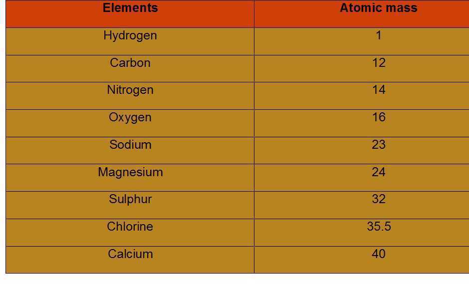 Science Class 9 Atoms and Molecules atomic mass