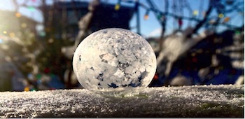Take Advantage Of The Cold Weather By Making Ice Bubbles