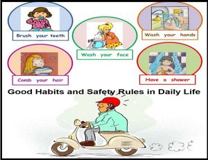 Example of Good habits & safety rules in daily life